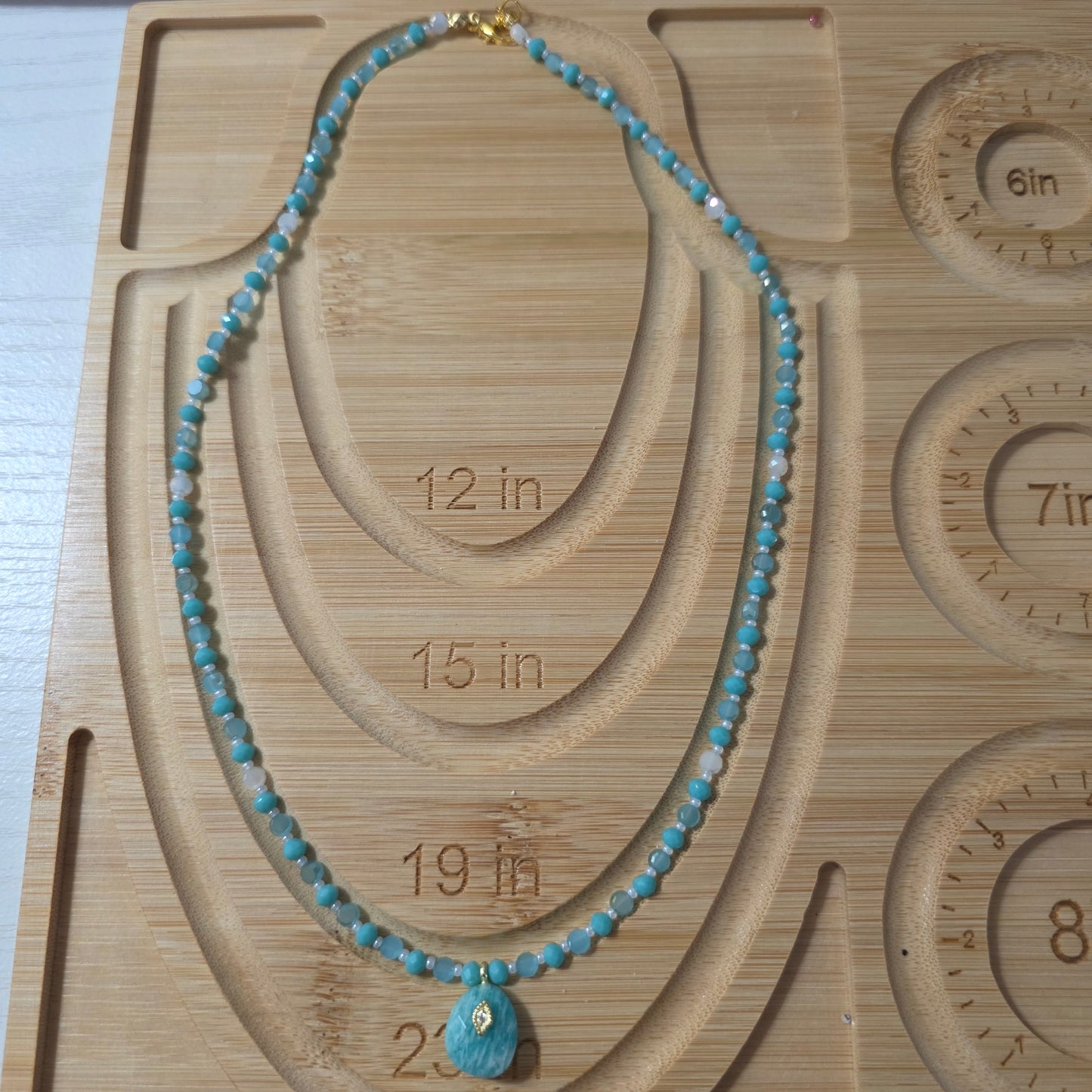 Amazonite pendant necklace