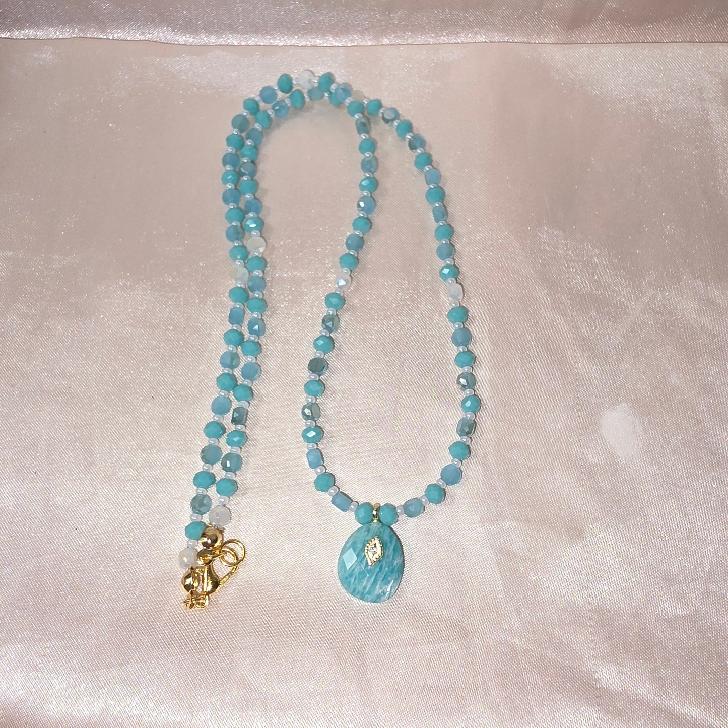 Amazonite pendant necklace
