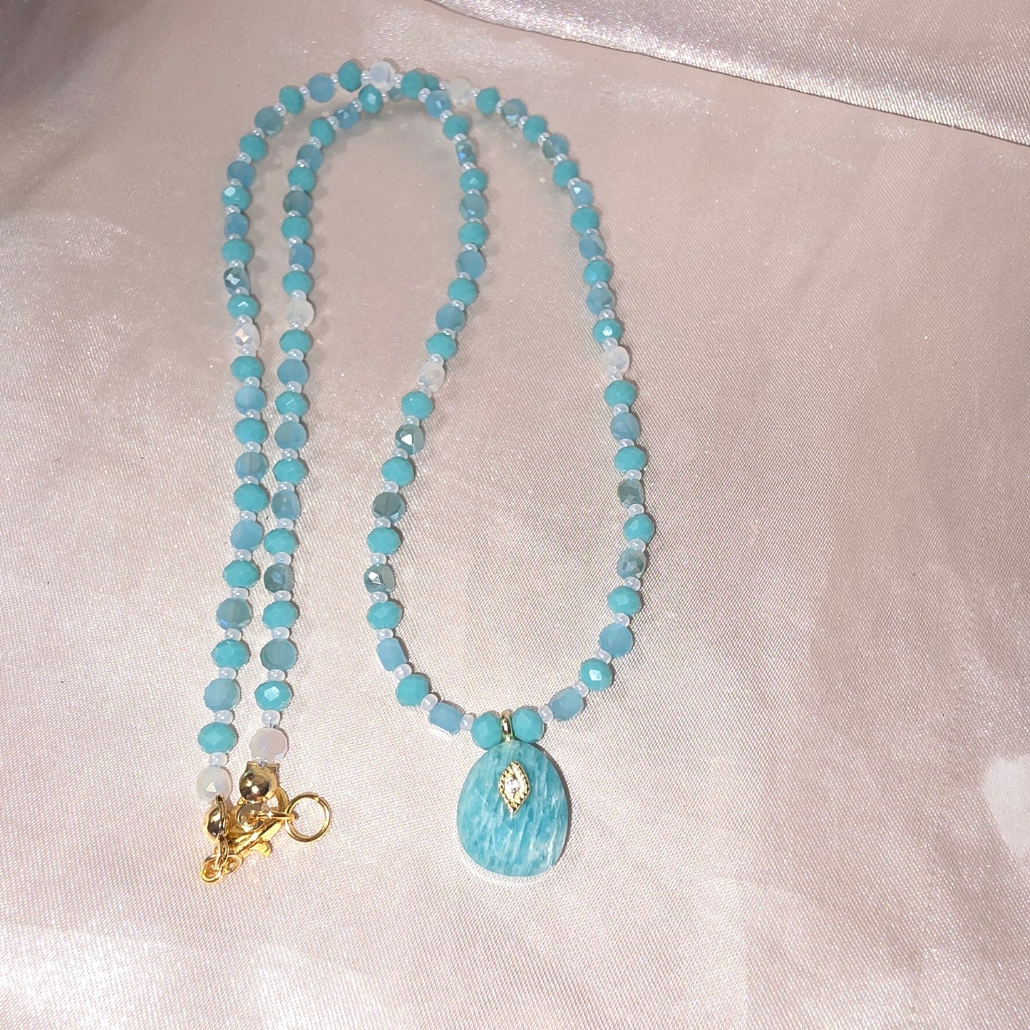 Amazonite pendant necklace