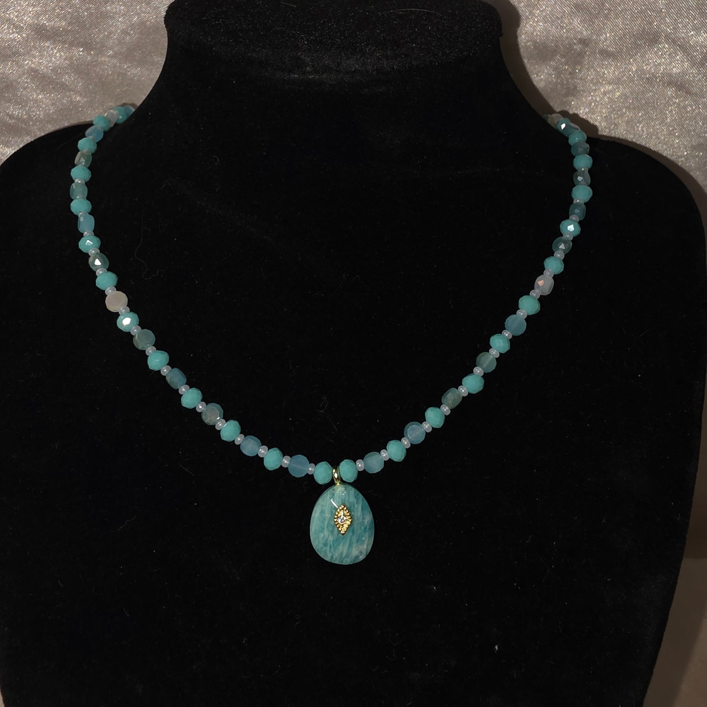 Amazonite pendant necklace
