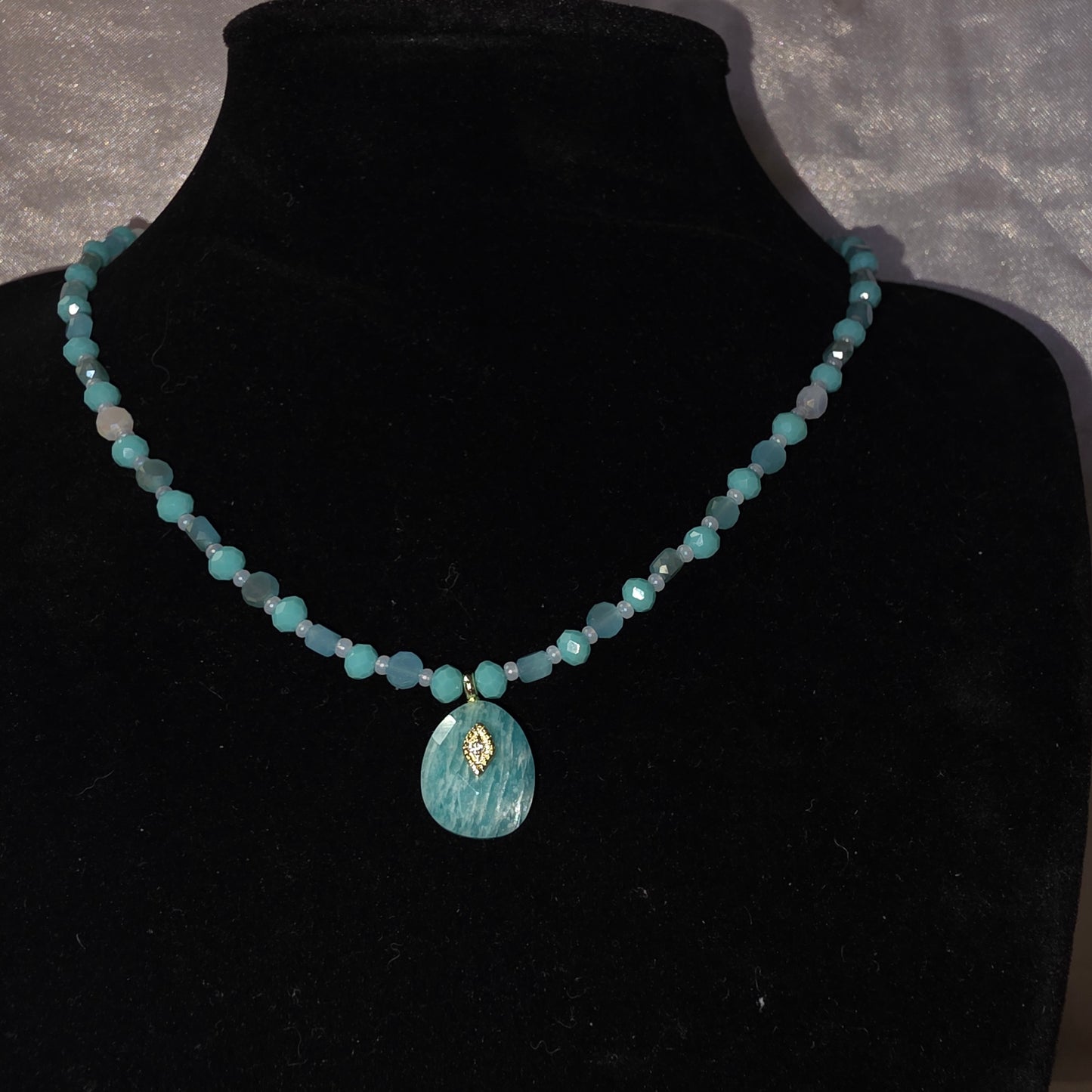 Amazonite pendant necklace