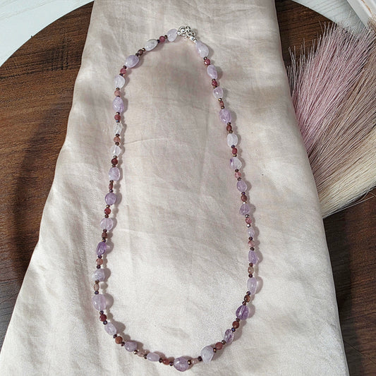 Amethyst and Pink Tourmaline
